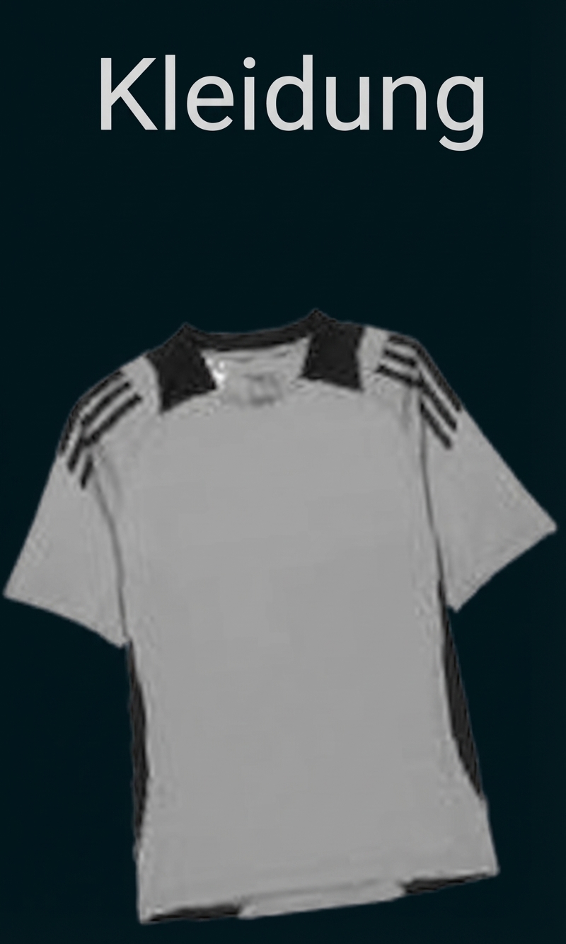 Graues kurzärmeliges T-Shirt mit schwarzen Streifen